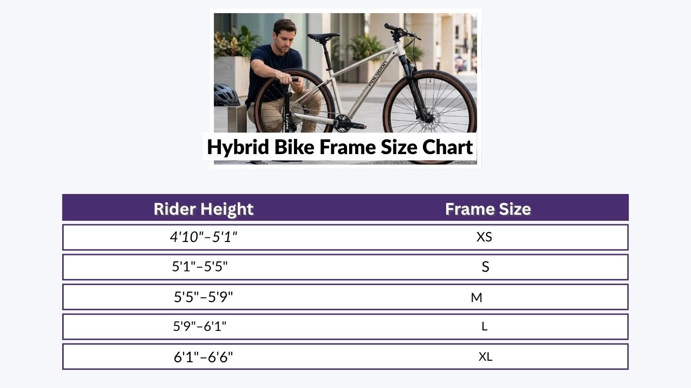 Hybrid Bike Frame Size Chart: Find Your Perfect Fit